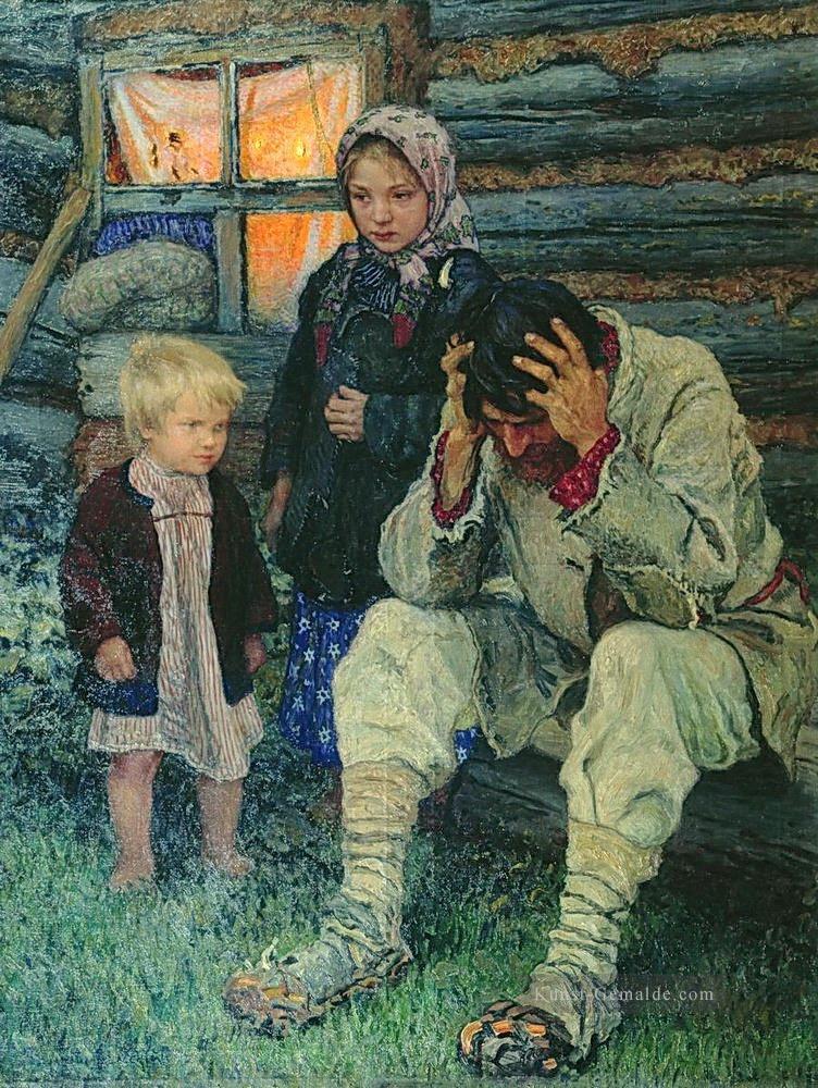 Elend Nikolay Bogdanov Belsky Kinder Kind Impressionismus Ölgemälde